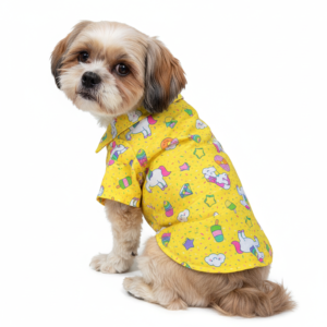 Dostify Unicorn Summer Shirt For Pets - Yellow